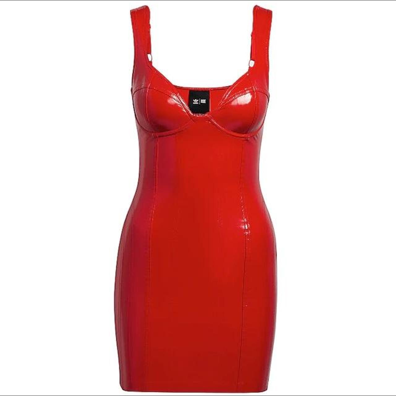 Ivy Park Red Latex Dress ♥️ Red Latex Dress From Her Depop