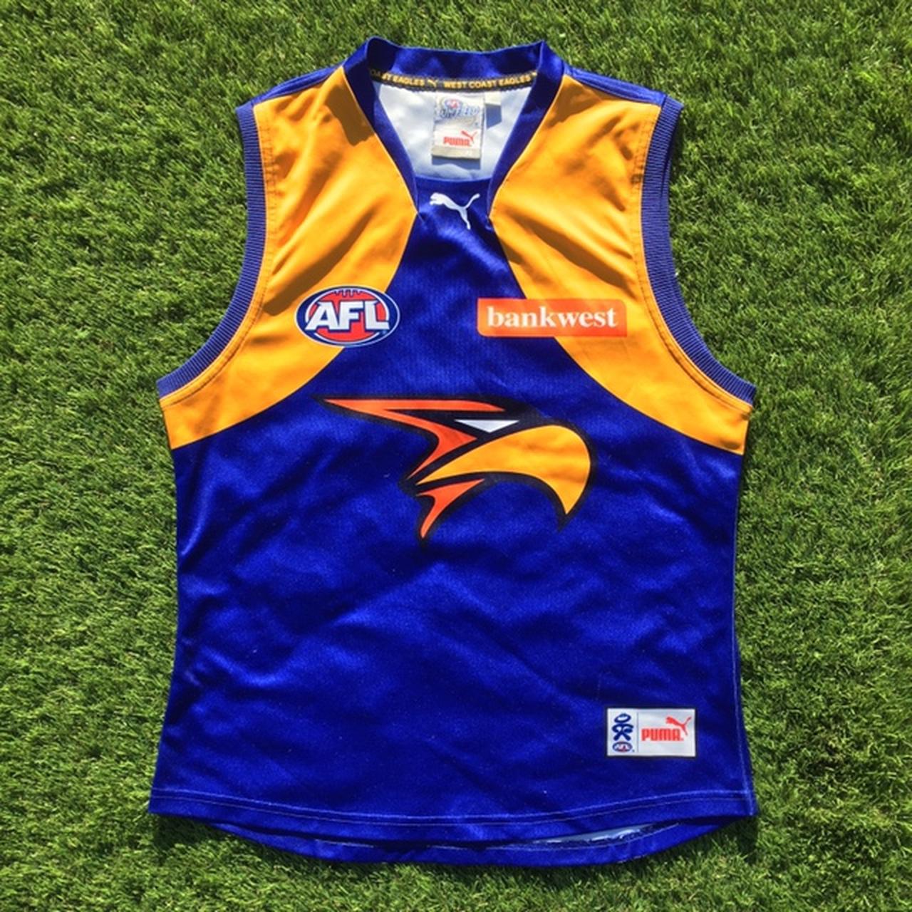 West Coast Eagles Men's Woollen Guernsey Short Sleeve - West Coast