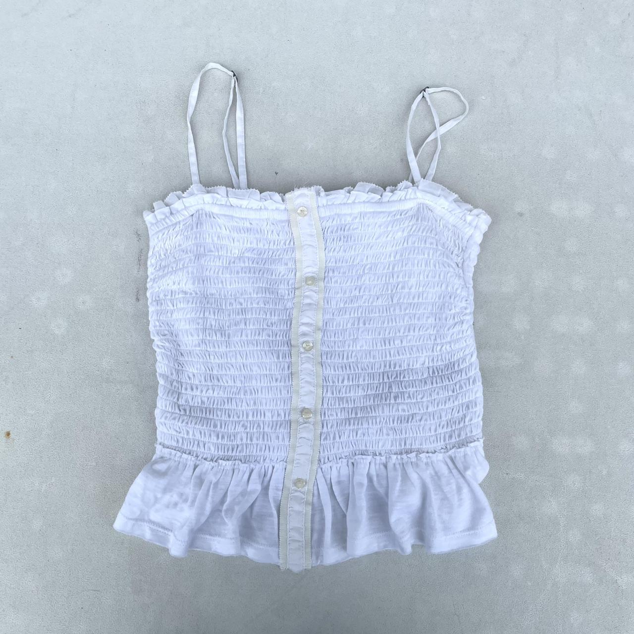 White baby tank US size S. Never been worn- never... - Depop