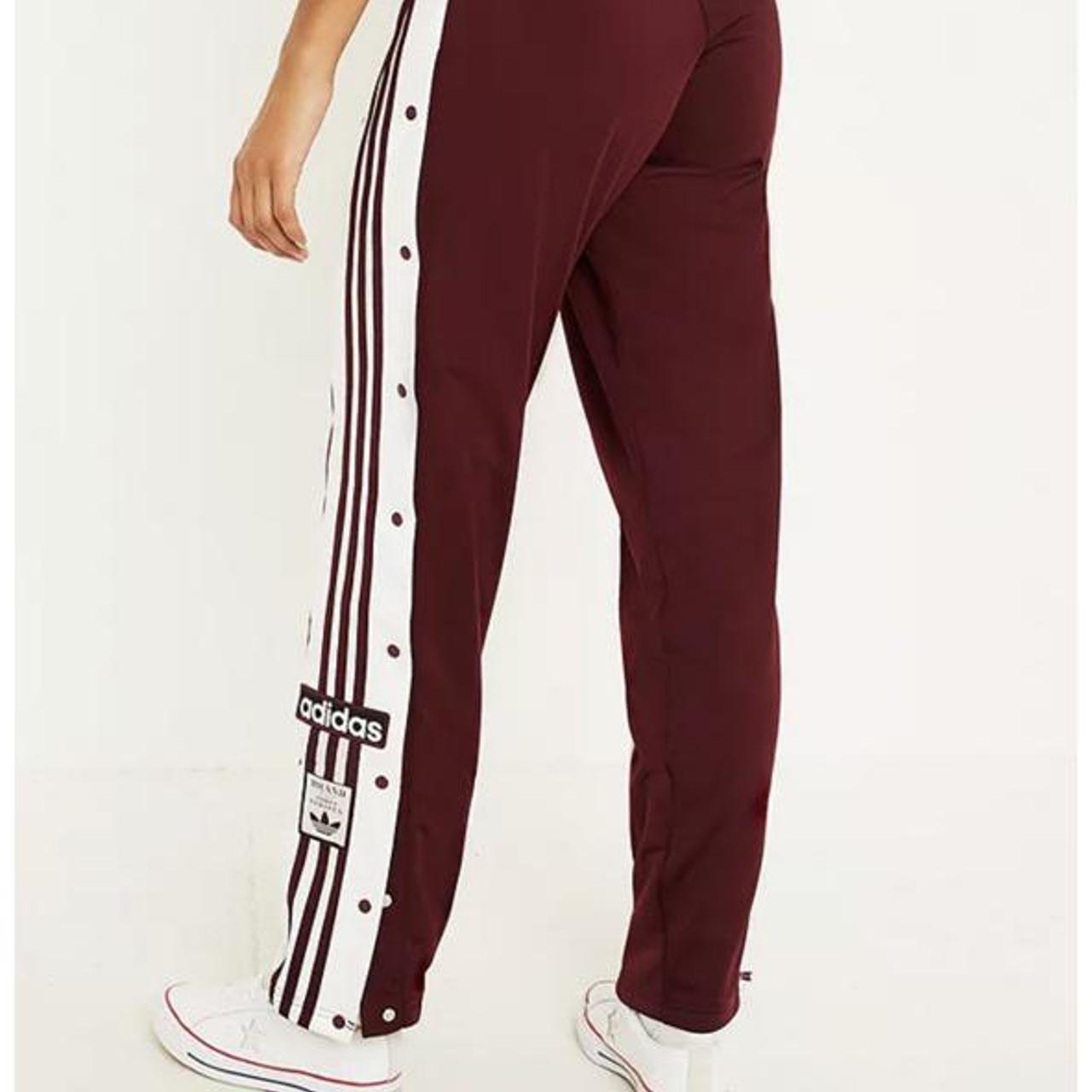 Burgundy Adidas Adibreak Track Pants Size XS. - Depop