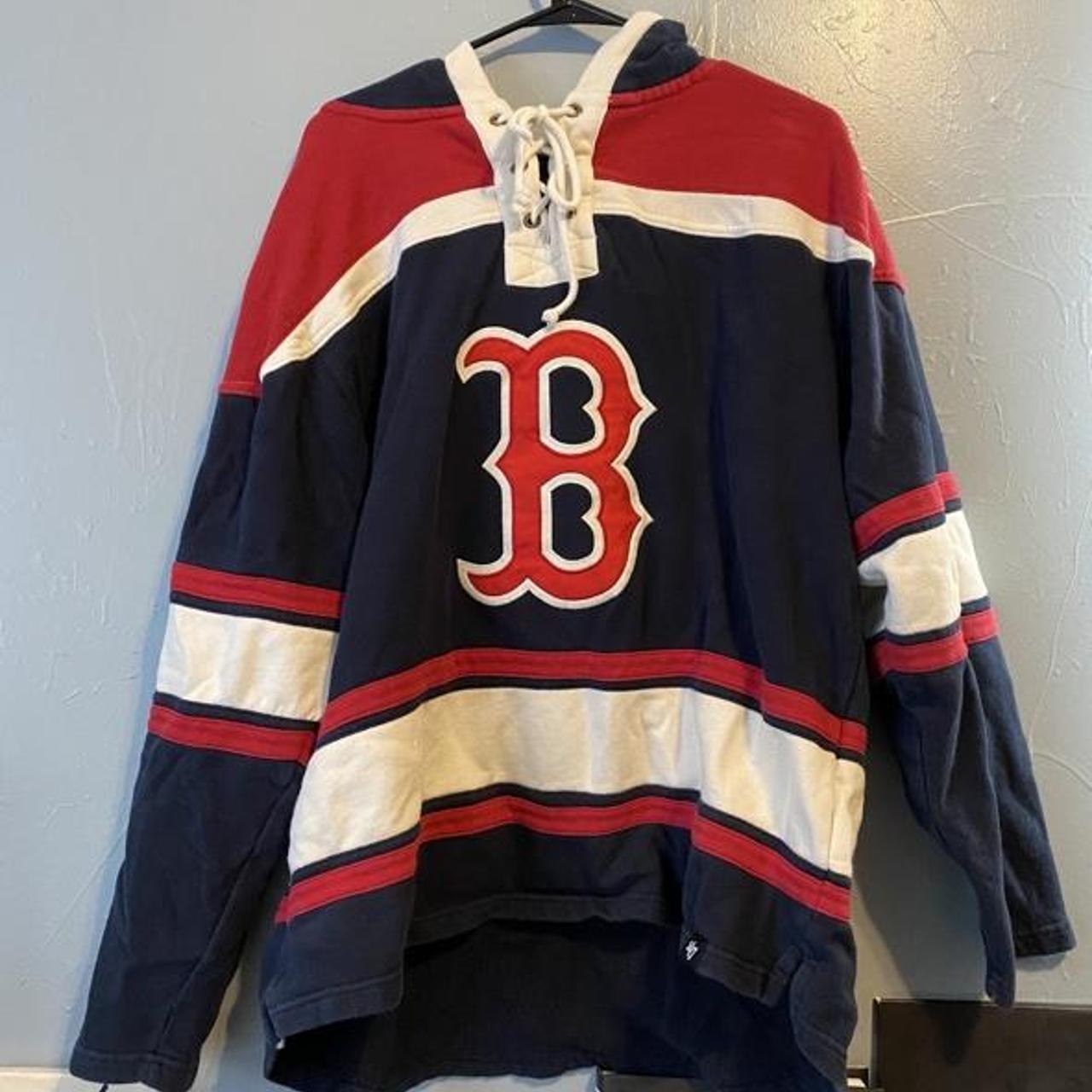 Boston Red Sox Pullover Jersey Hoodie 🔮 Condition: - Depop