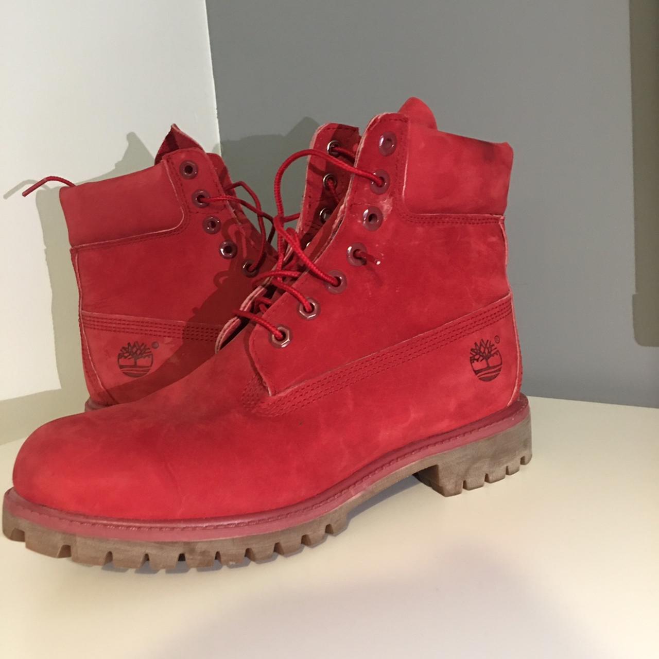 Red timberlands limited best sale edition