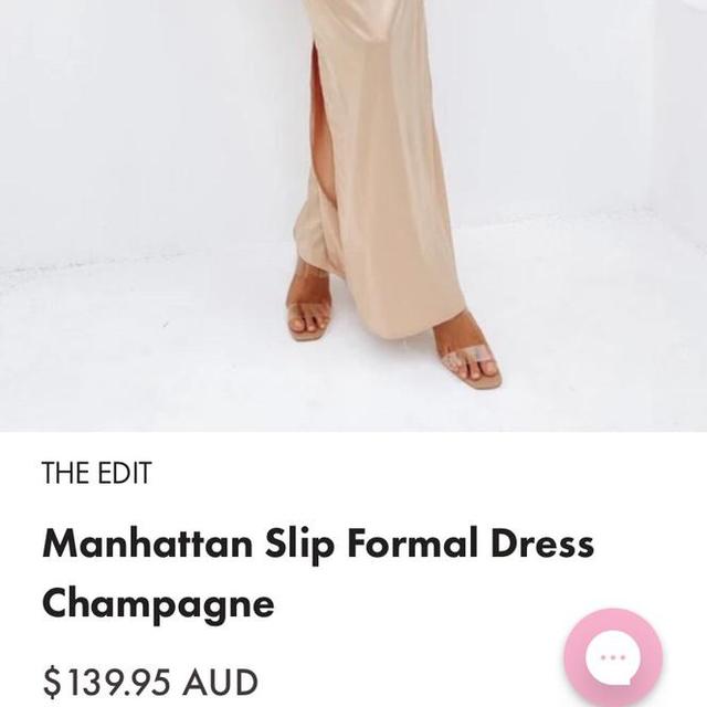 Manhattan Slip Formal Dress Champagne