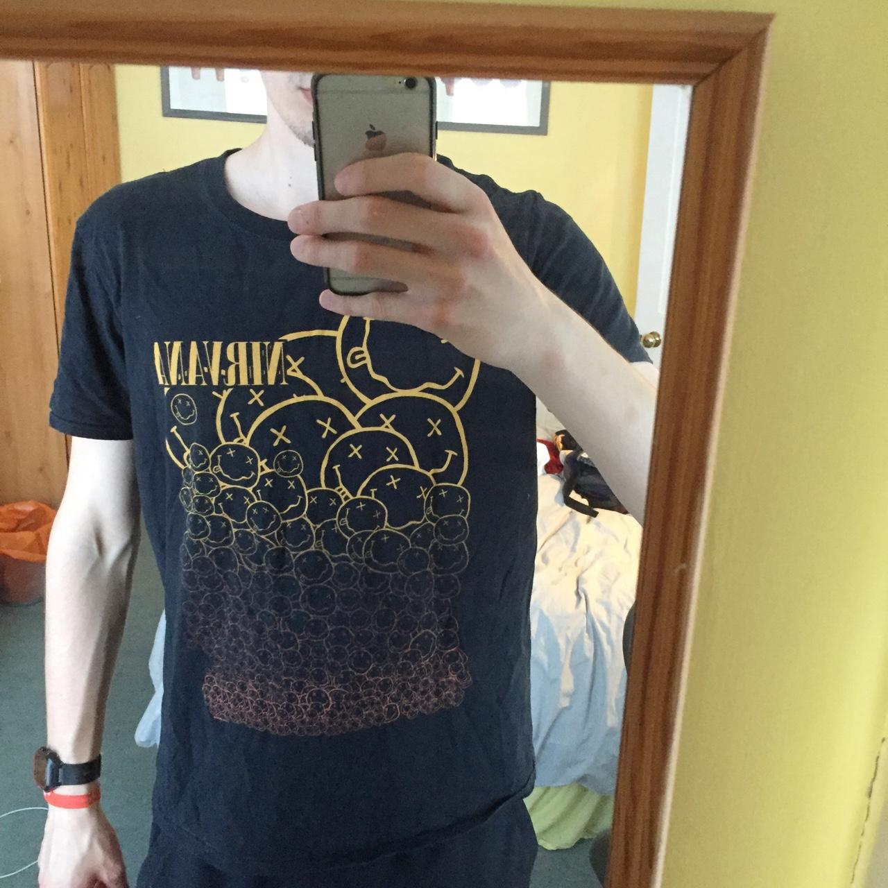 Vintage Nirvana Rock band t-shirt, Long Depop - Main Image