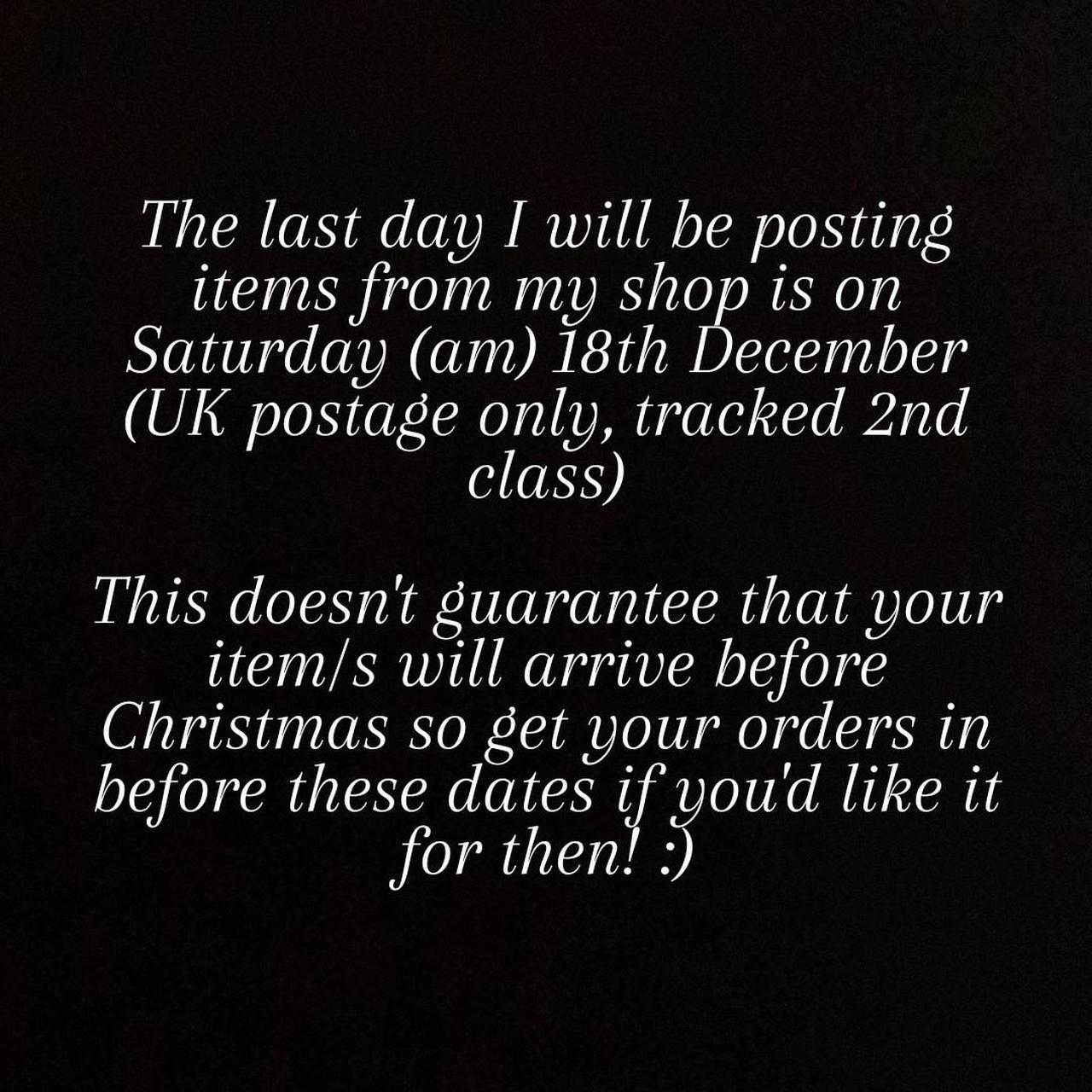 Product Image 4 - Last Christmas postage dates (posted