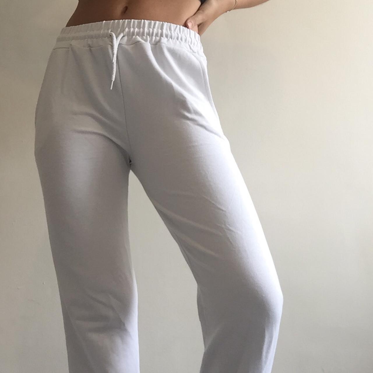 Misspap white online joggers