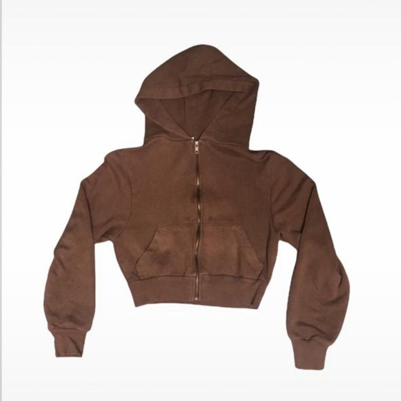 subdued brown zip up