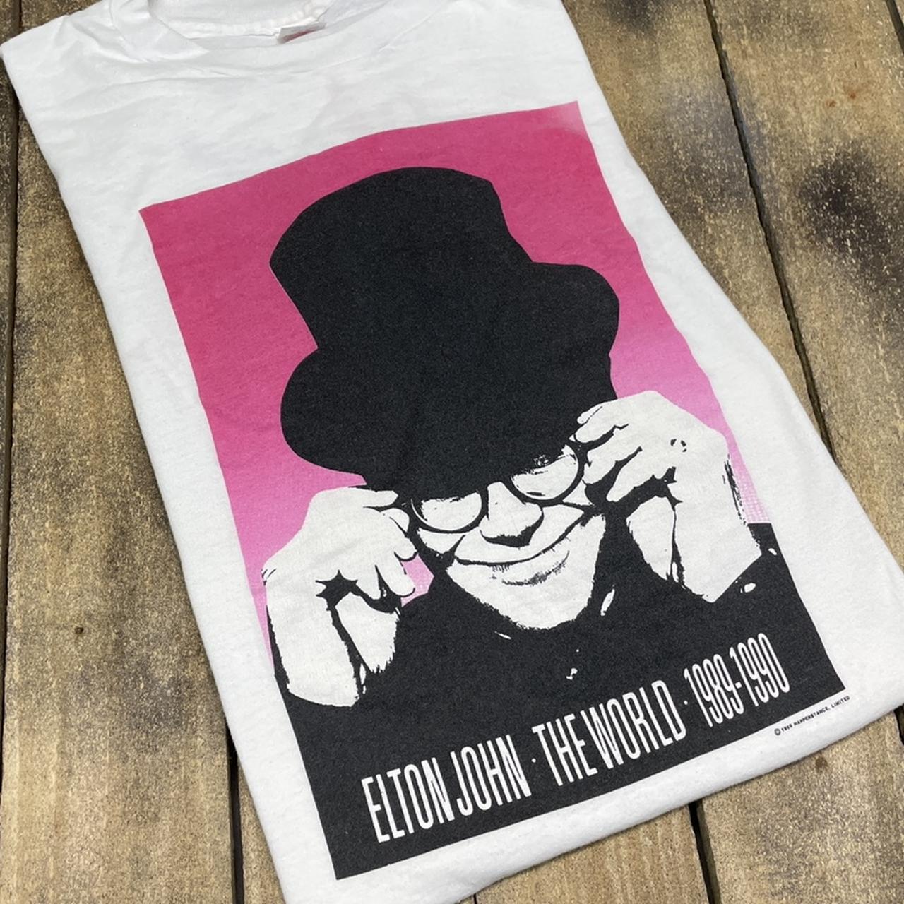 M/L * vintage 80s 1989 Elton John tour t shirt...