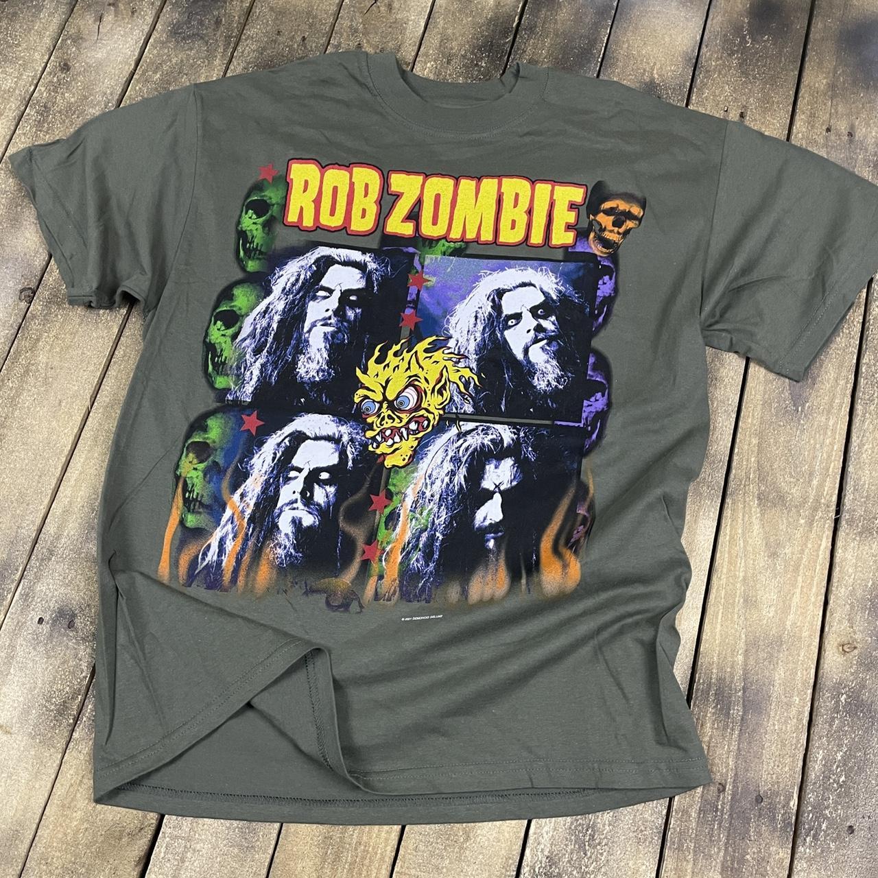 L * Deadstock Vintage 2001 Rob Zombie T Shirt Never... - Depop