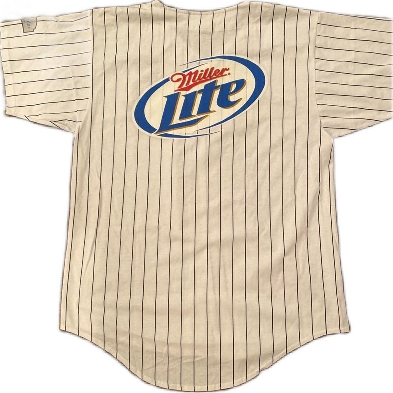 1990s cotton Miller lite promotional Sox jersey - Depop