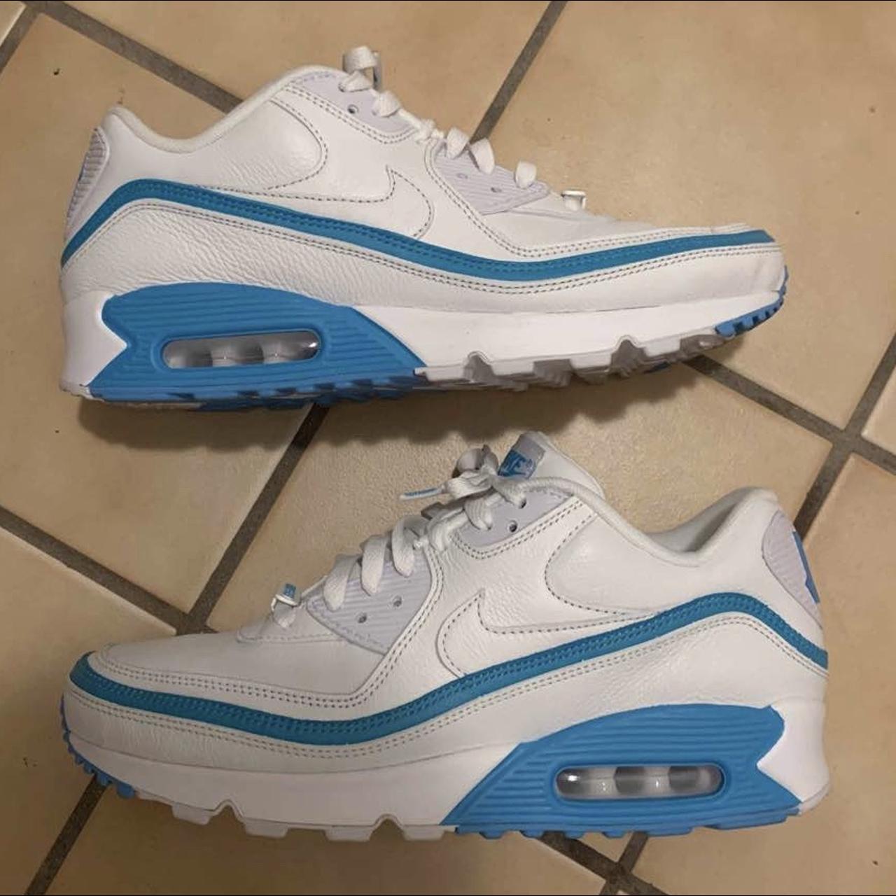 Undefeated x Nike Air Max 90 “White Blue Fury” Size... - Depop