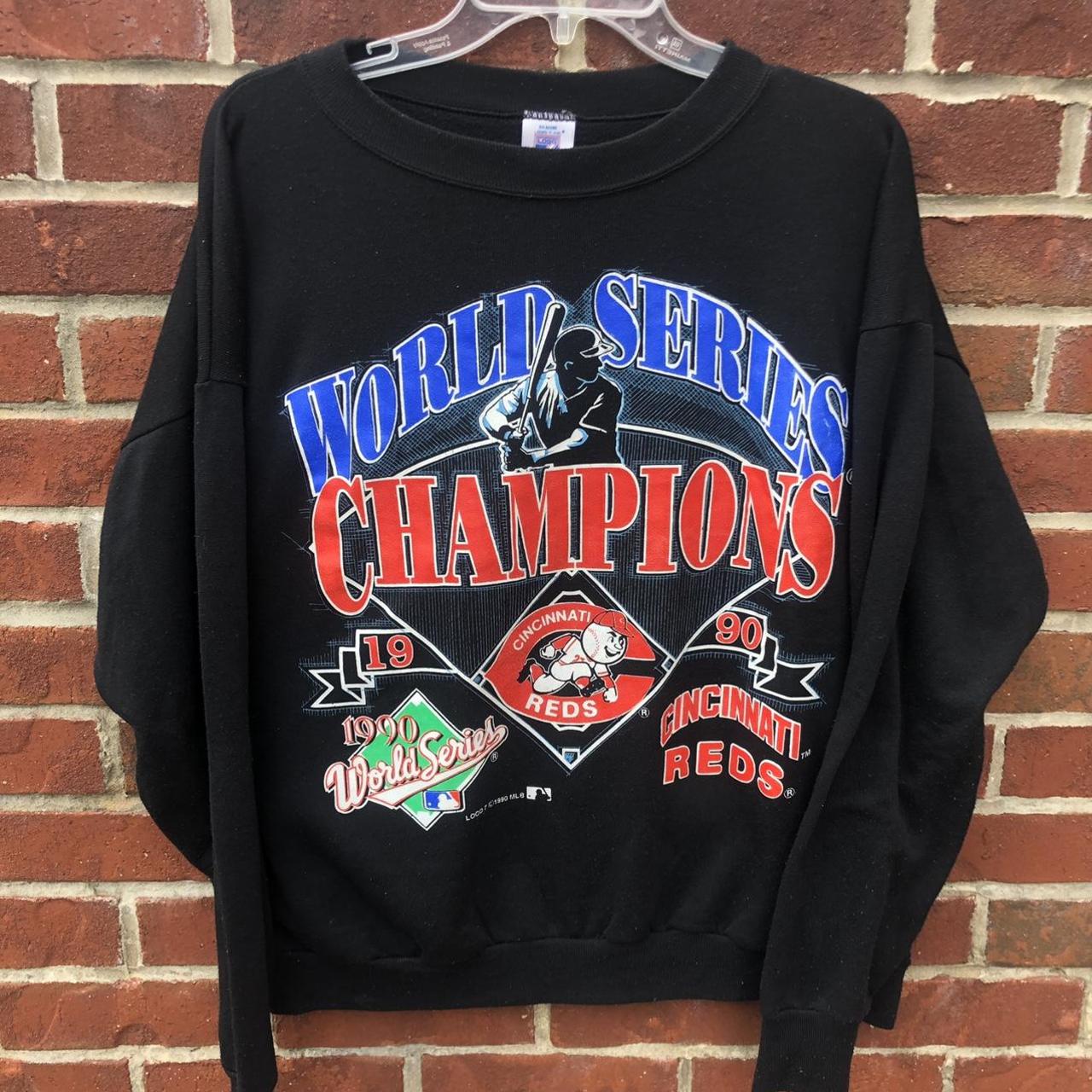 1990 Logo 7 Cincinnati Reds World Series Champions - Depop