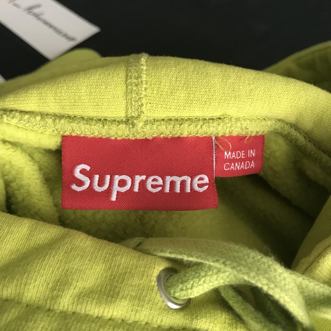 Supreme acid green shop box logo hoodie