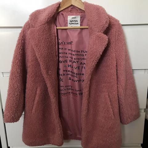 Pink teddy hotsell coat zara