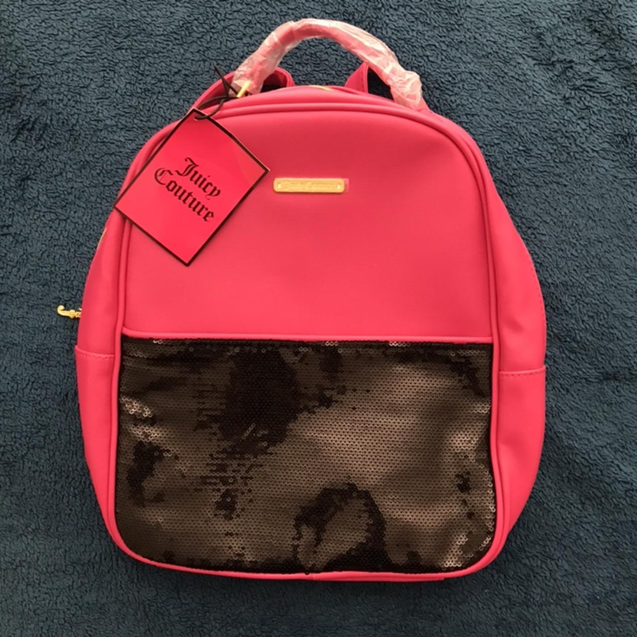 Juicy couture pink and 2025 black backpack