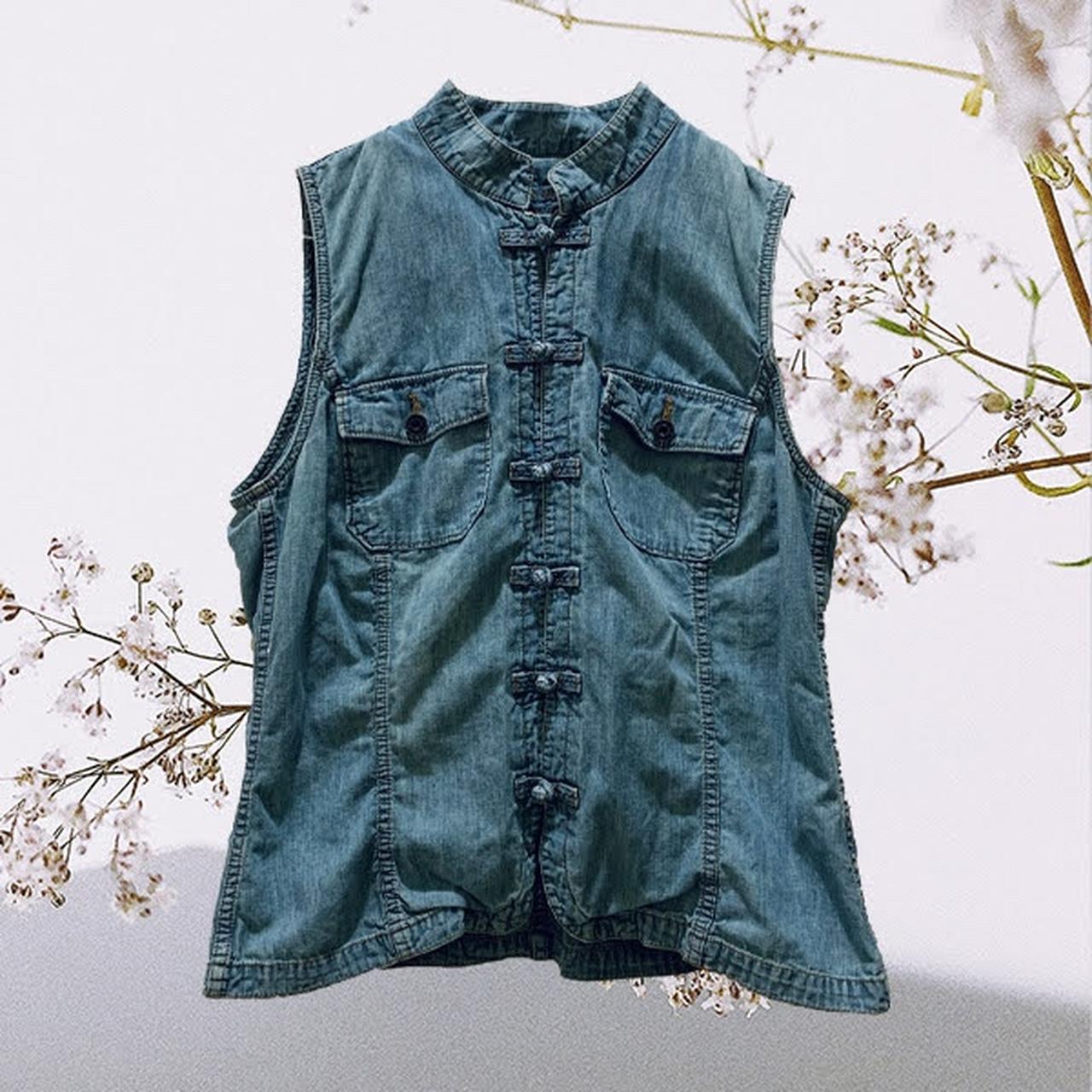 Ralph Lauren Denim Vest, High collar, denim