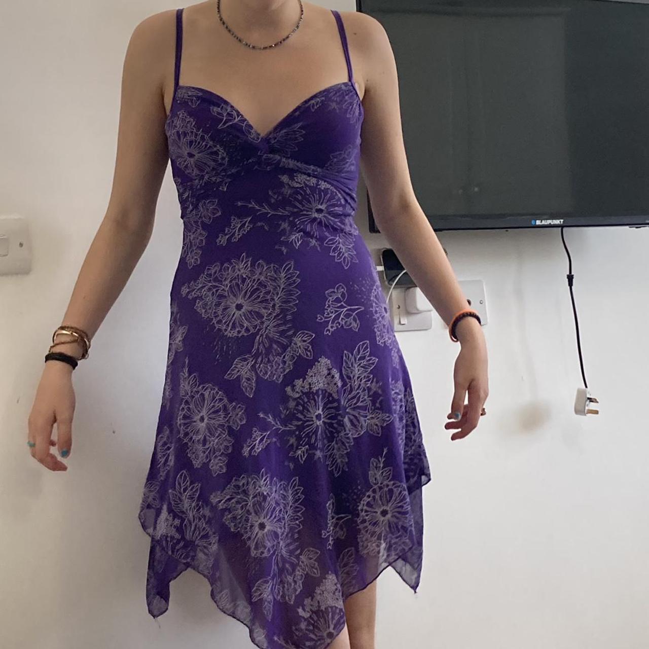 flowery purple dress