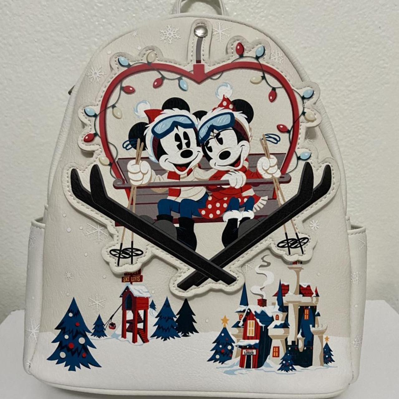 Disney Minnie and Mickey Mouse Holiday Ski Lift Mini good Backpack