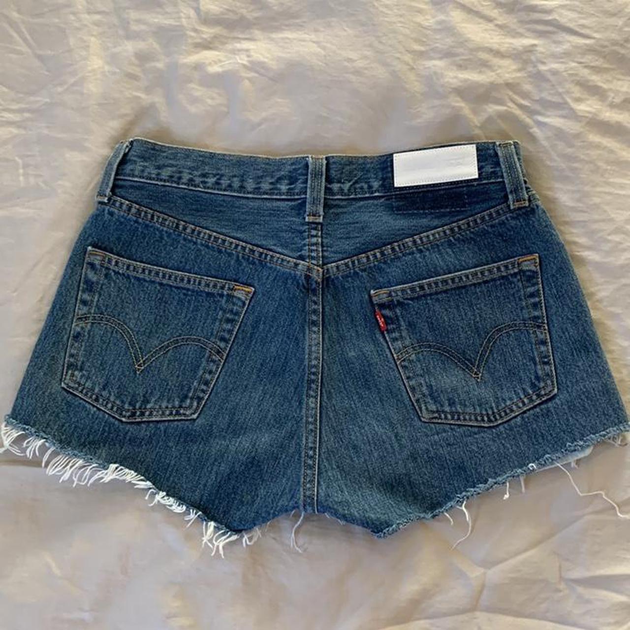 RE/DONE Women's Blue Shorts (4)