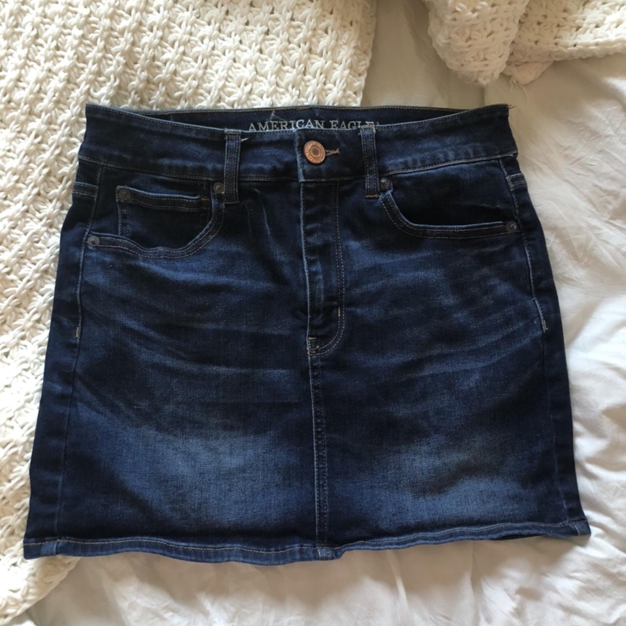 American Eagle Jean Skirt :Super stretchy :US... - Depop