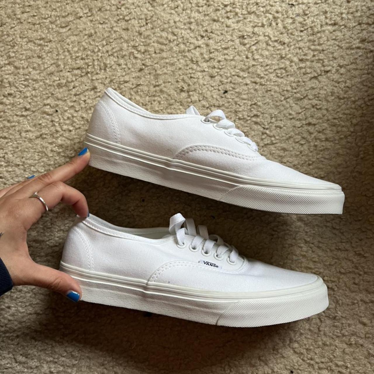 Vans classic authentic sale triple white trainers