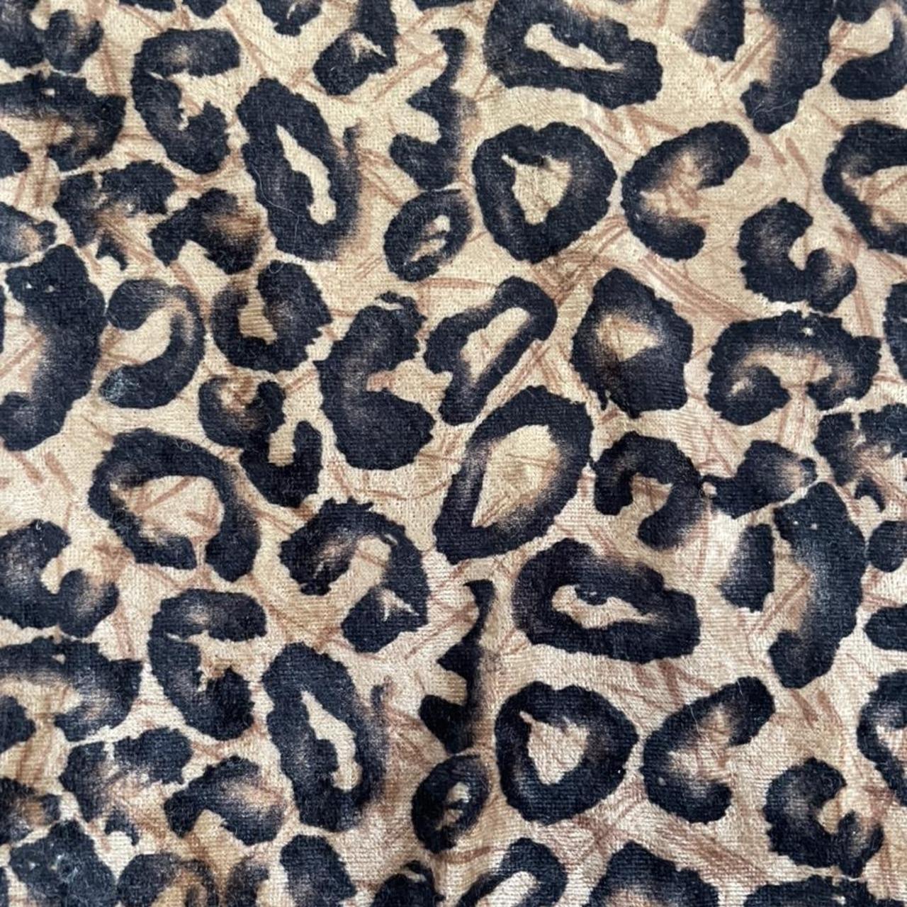 90’s velvet leopard print long sleeve... - Depop