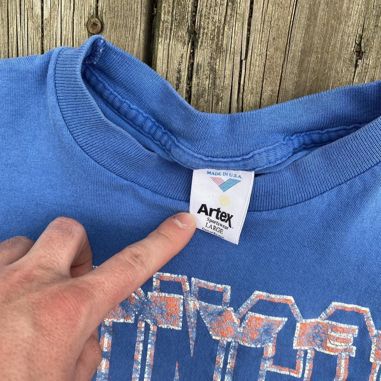 Artek Men's Blue and Orange T-shirt (3)
