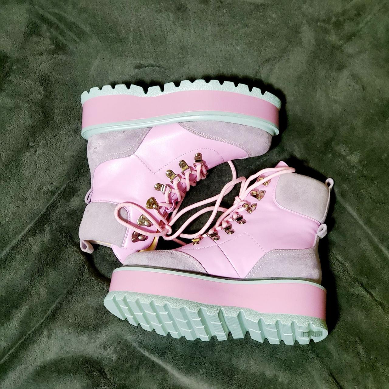 pastel platform boots