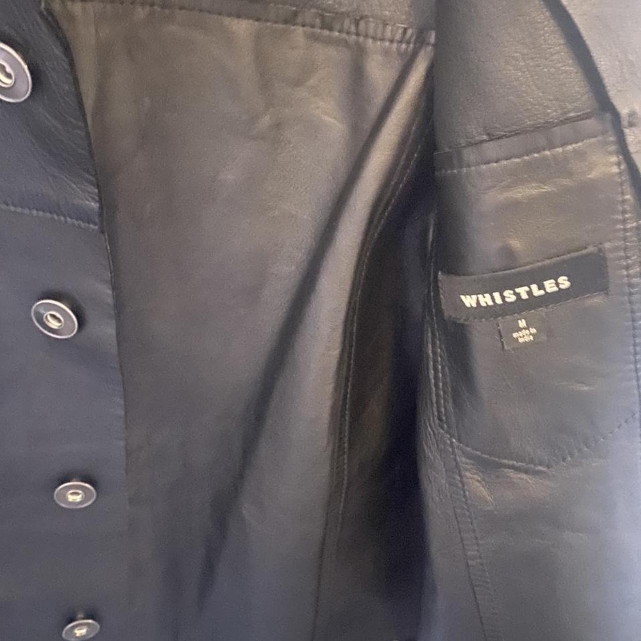 Whistles 100% leather jacket coat. Never worn except... - Depop