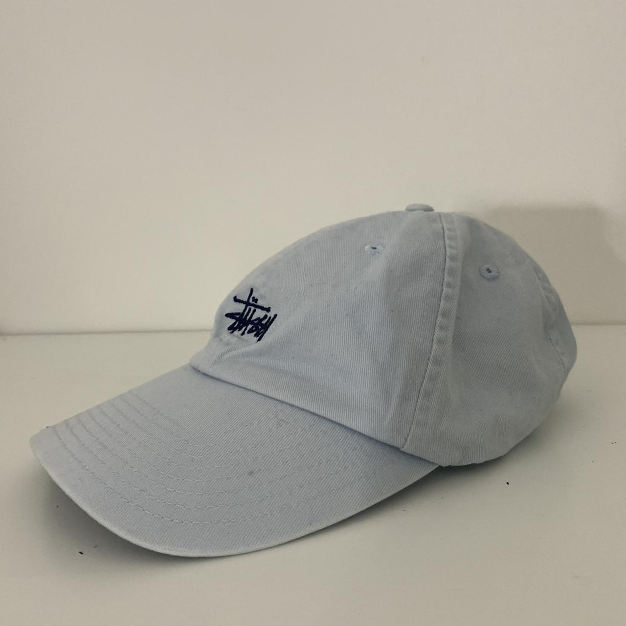 light blue unisex stussy cap hat🧢 easy to style goes... - Depop