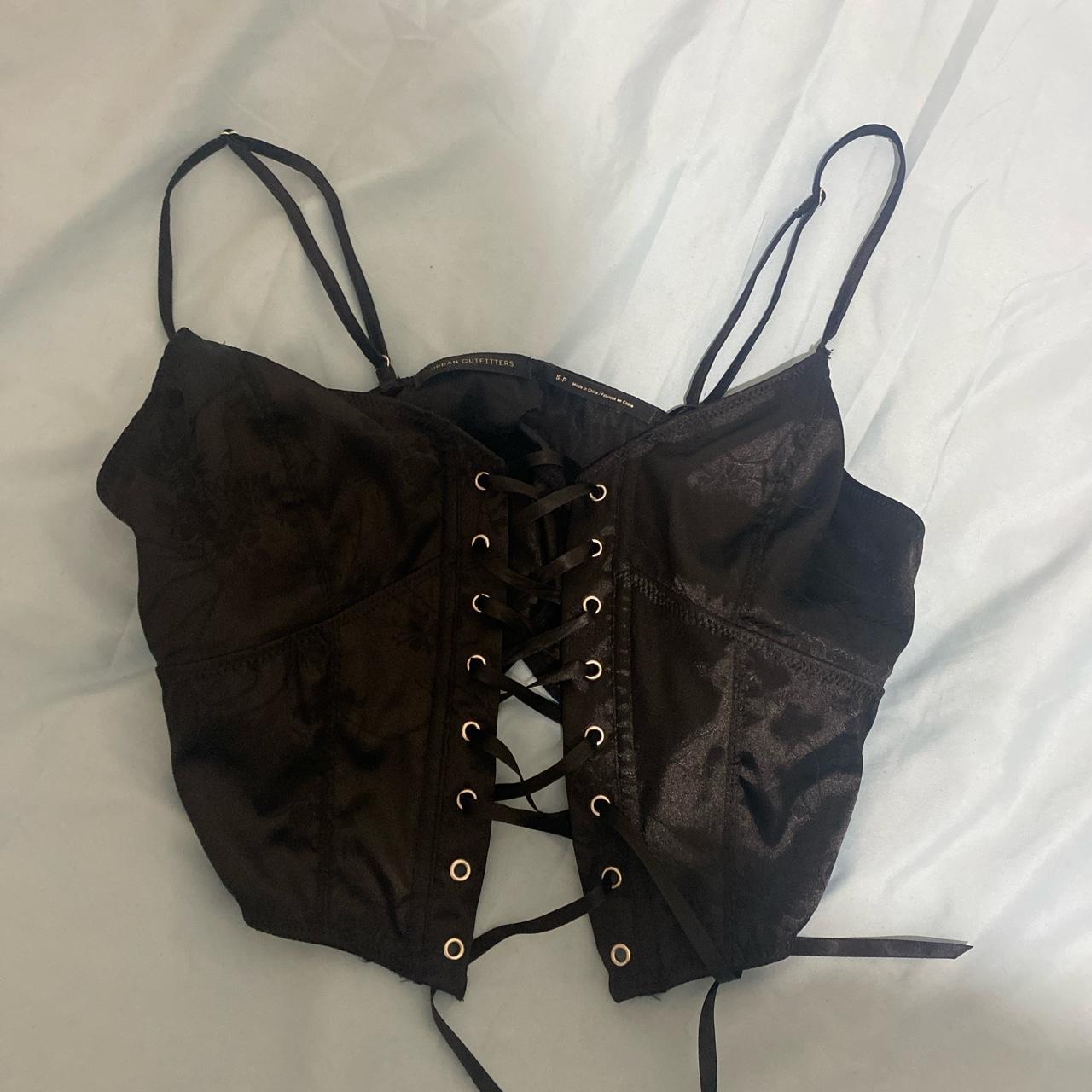 Urban Outfitters Women's Black Corset | Depop