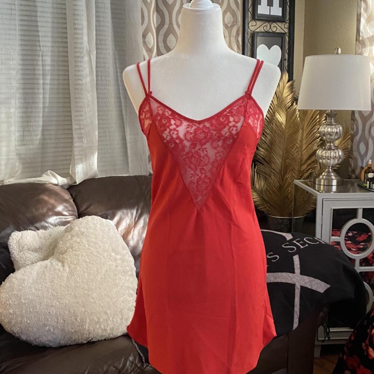 Victoria’s Secret vintage red lace slip... - Depop