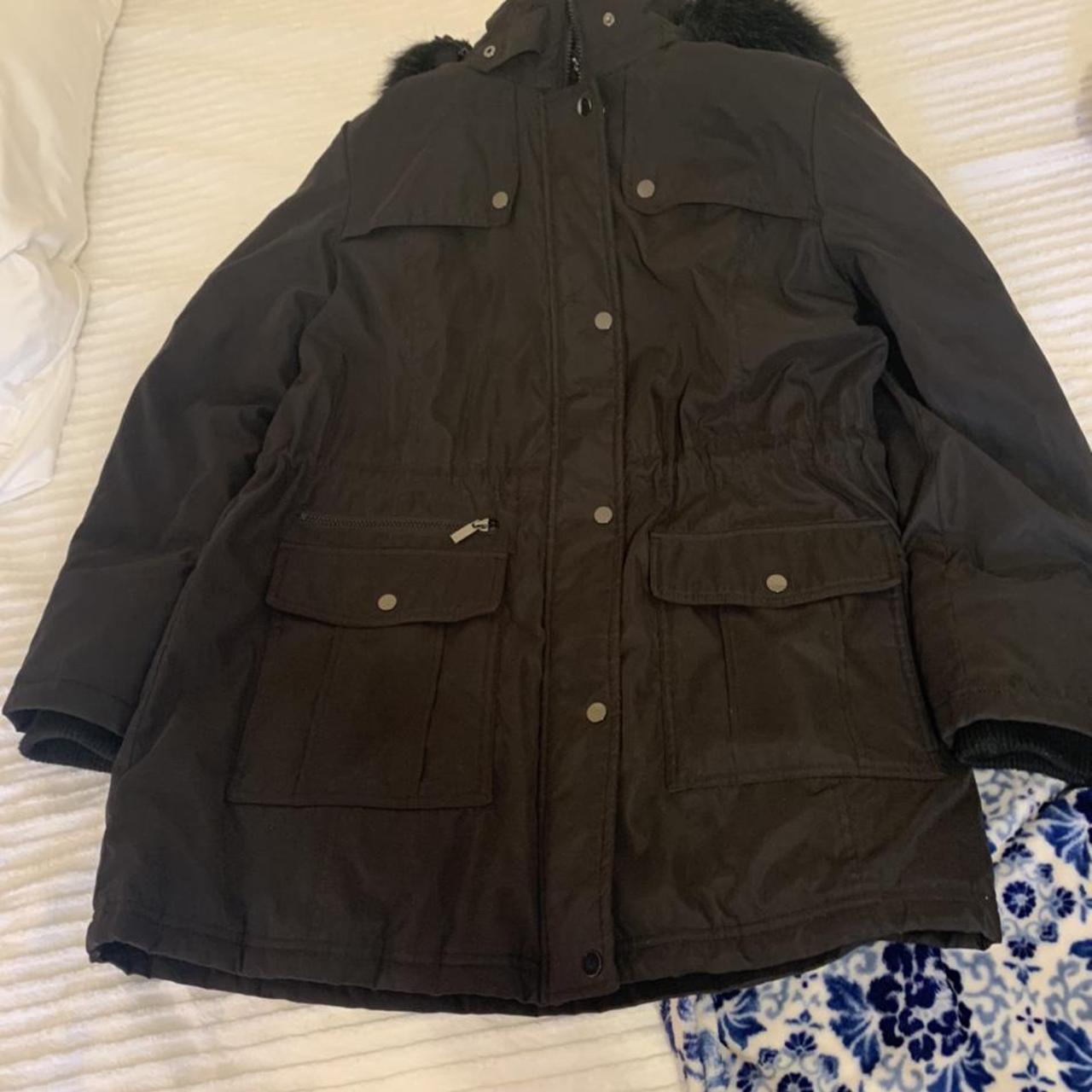 Black jones New York Coat Worn a couple of times.... - Depop