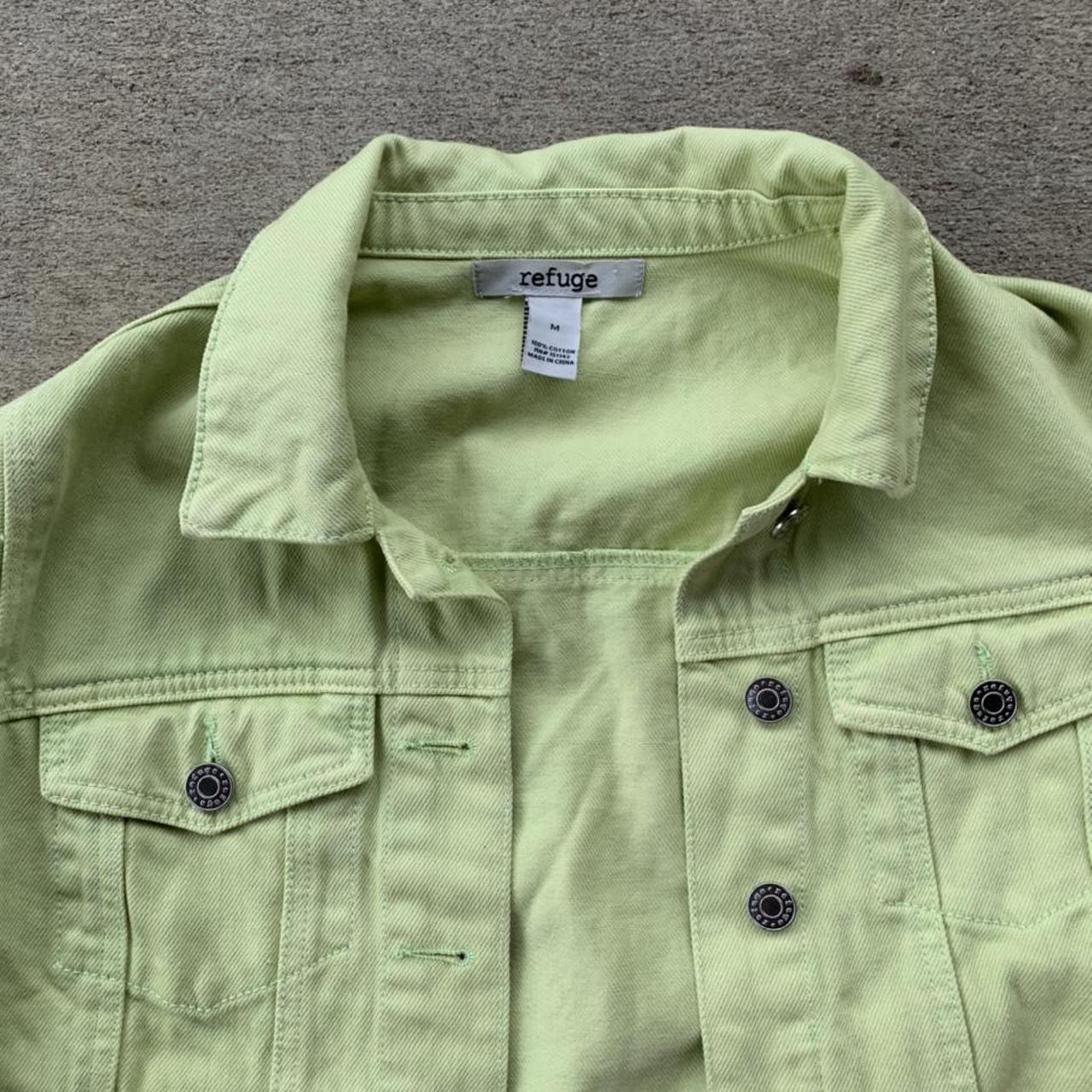 Cutoff green denim jacket. Has pockets. Brand new... - Depop