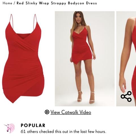 red slinky wrap strappy bodycon dress