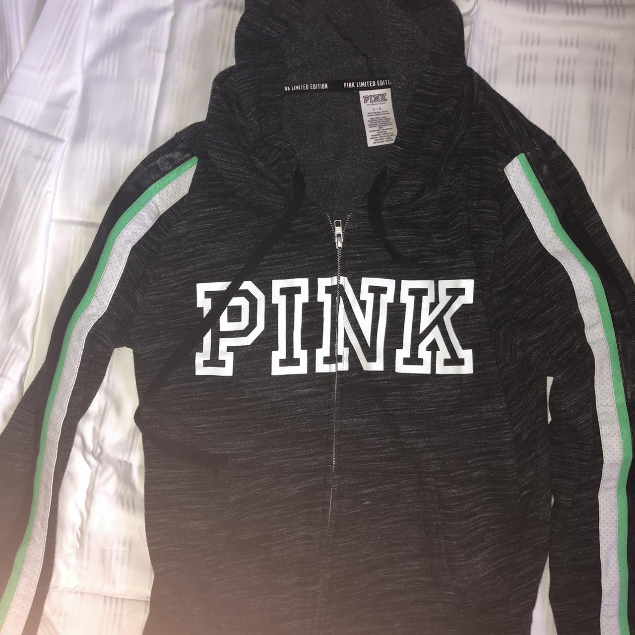 LIMITED EDITION Victoria secret pink zip up sweater.... - Depop