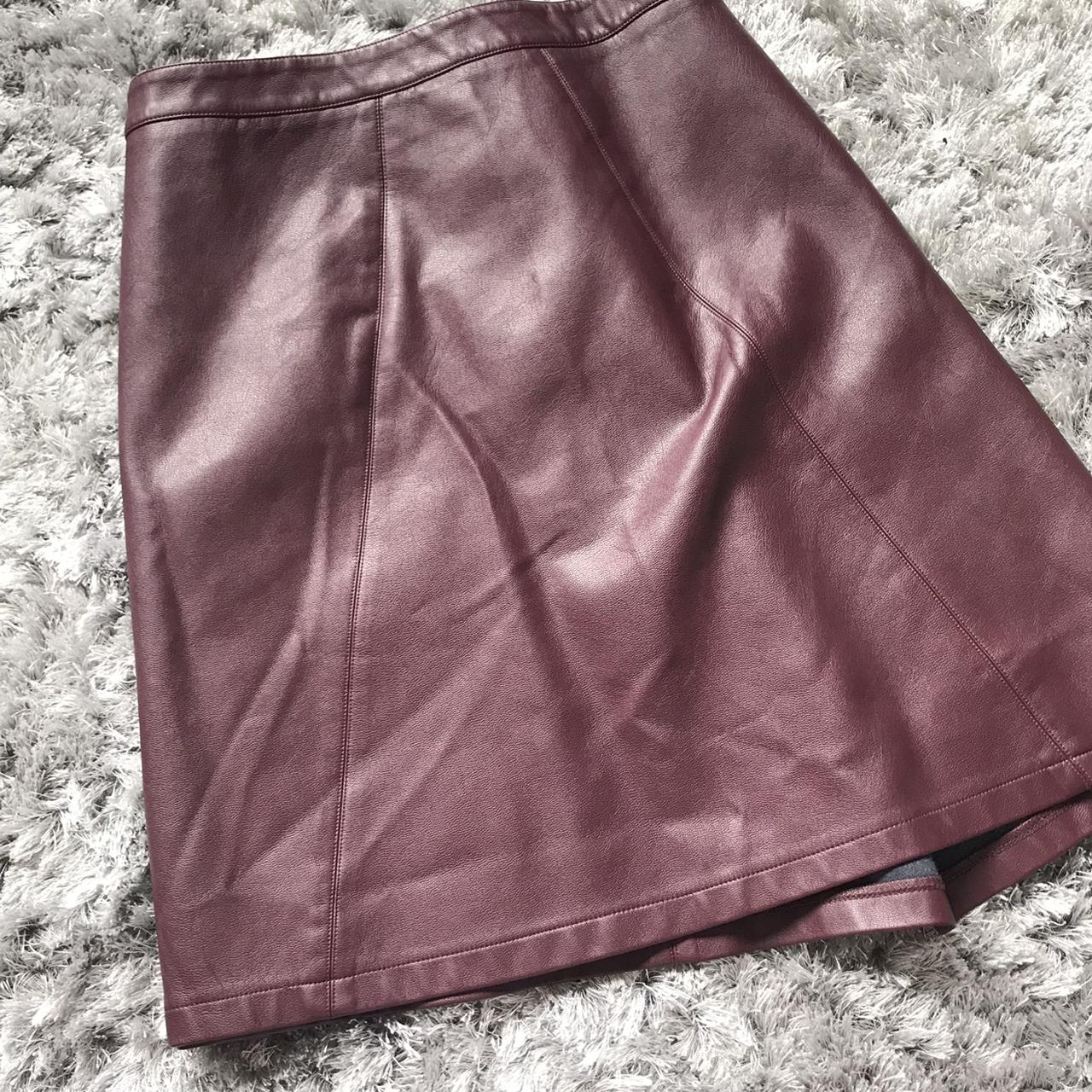 Asda burgundy outlet leather skirt