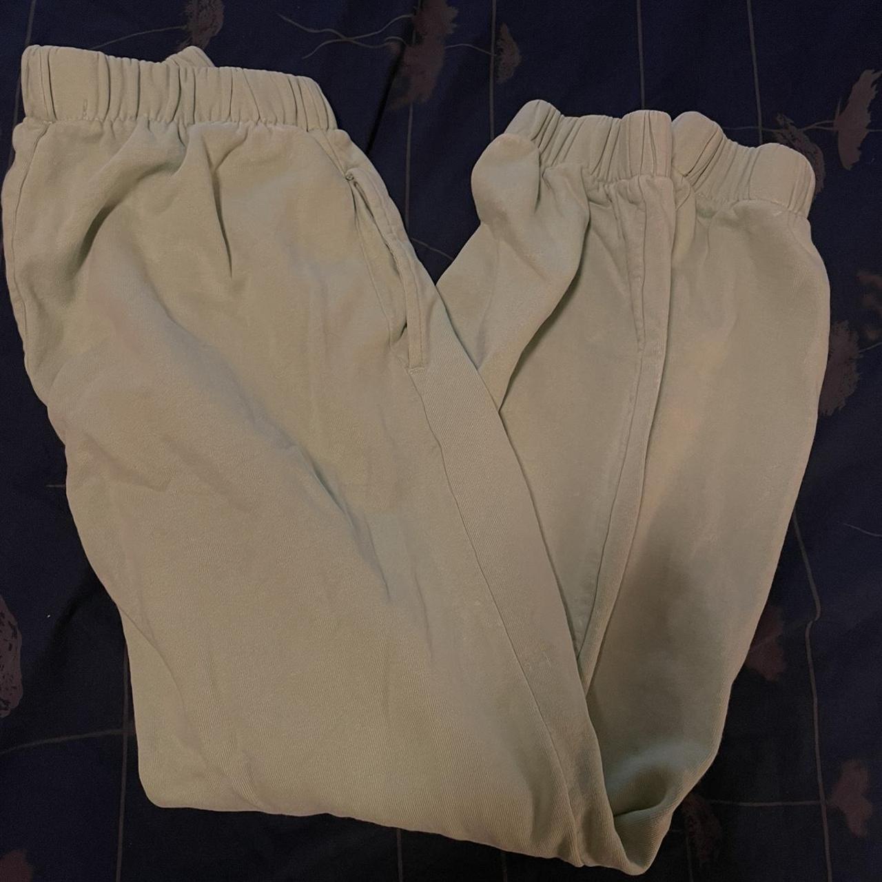 green brandy rosa sweats color is a lot more green... Depop