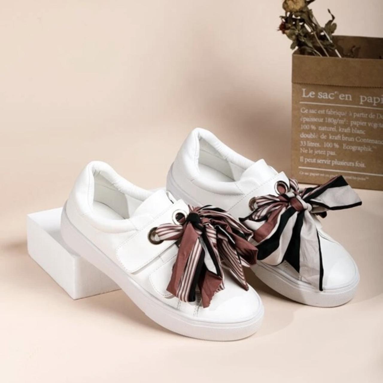 dainty white sneakers