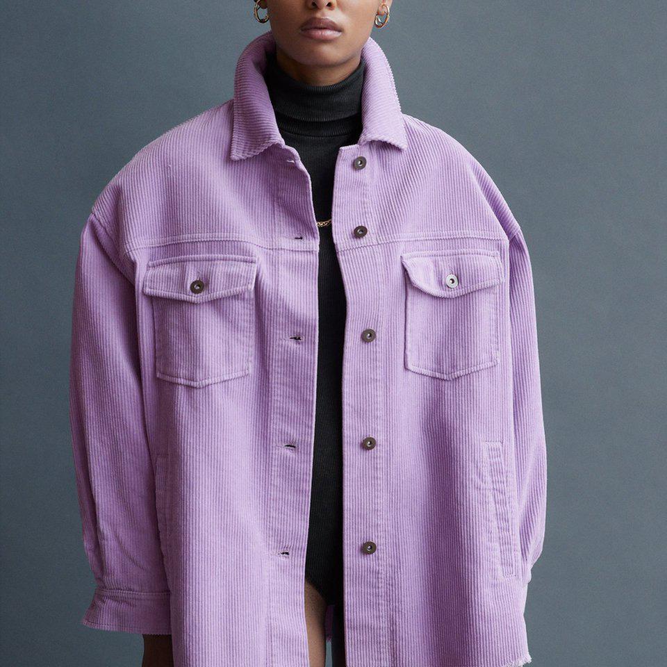 purple shacket zara