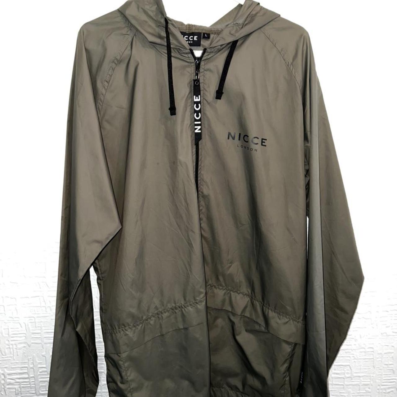 Nicce khaki green windbreaker Depop