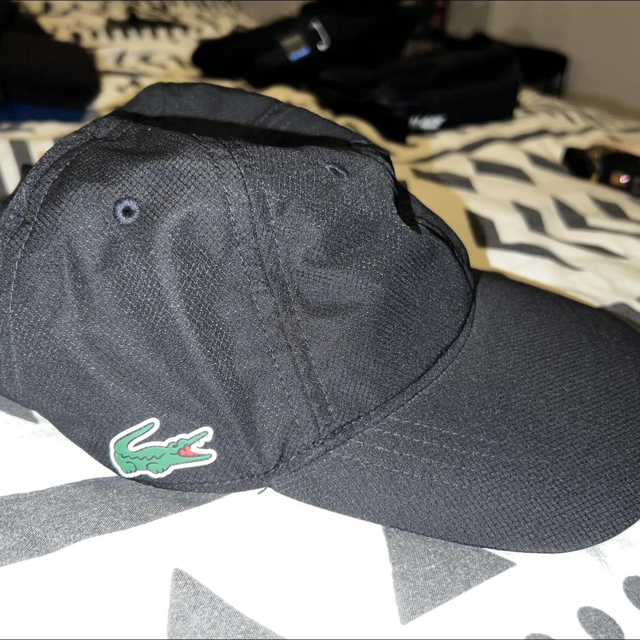 mens black lacoste cap