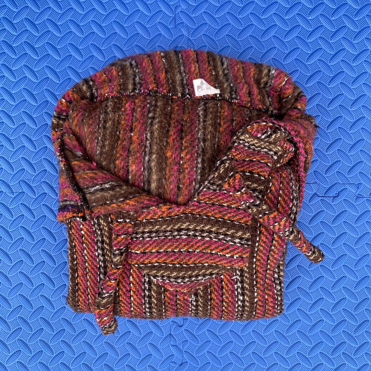 Authentic Mexican Baja Hoodie Handmade in Black... Depop