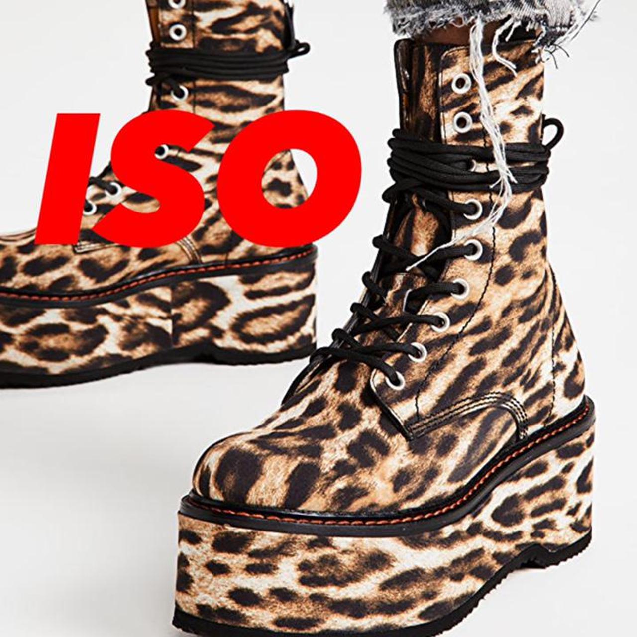 ISO R13 double stack animal print boots size 41 r13 Depop