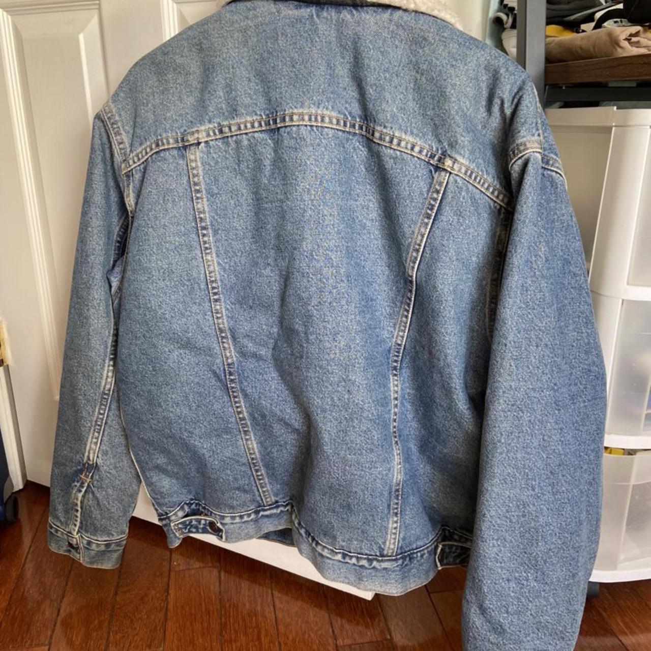 Levi’s Denim Sherpa Jean Jacket Size Medium Width:... - Depop