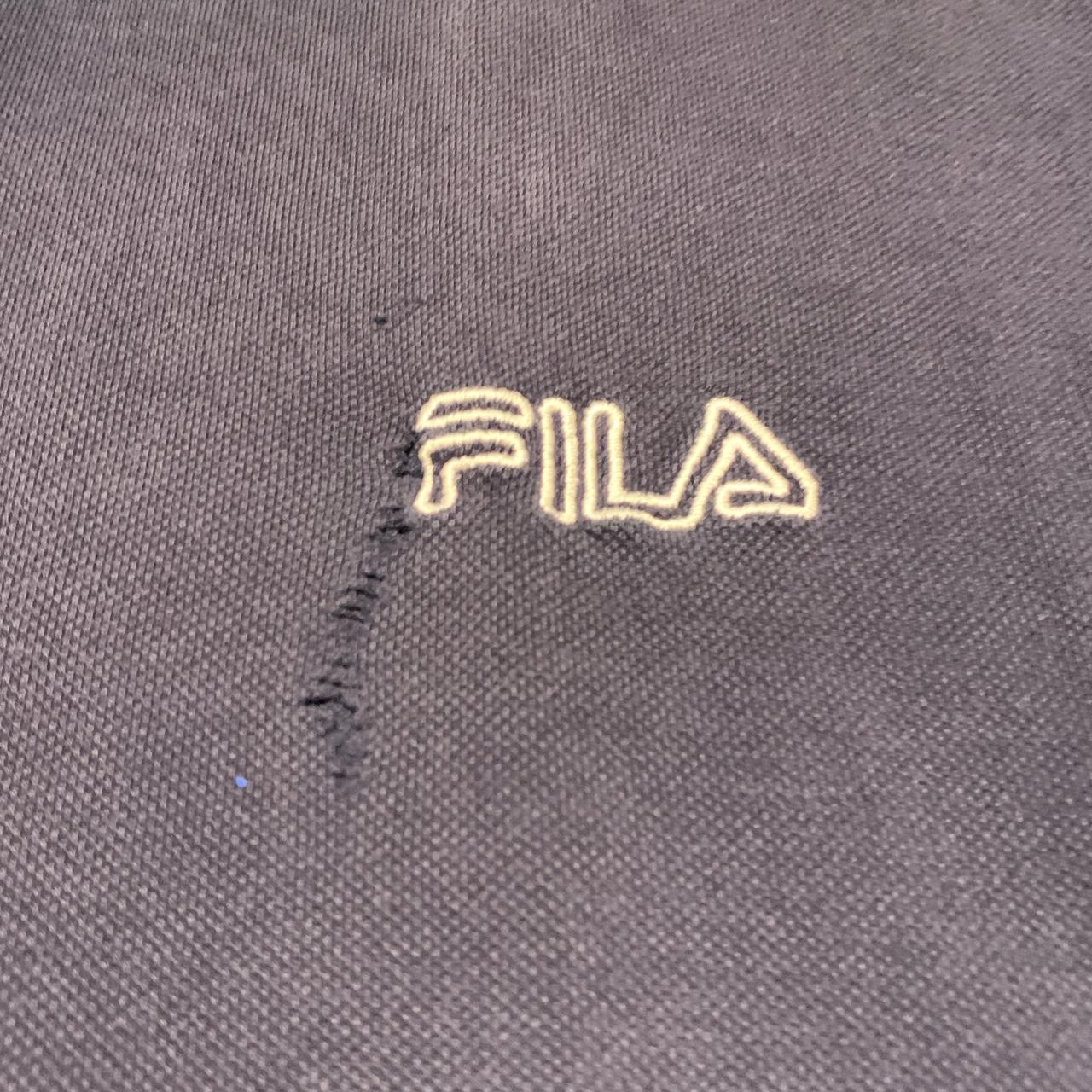 Fila Polo - small wear and tear next to logo #fila... - Depop