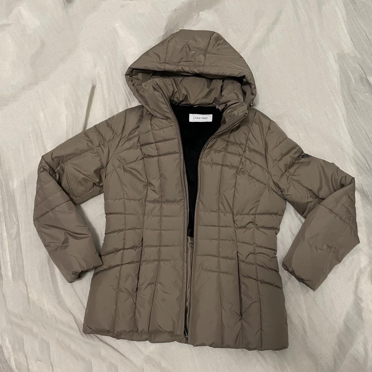 brown calvin klein puffer