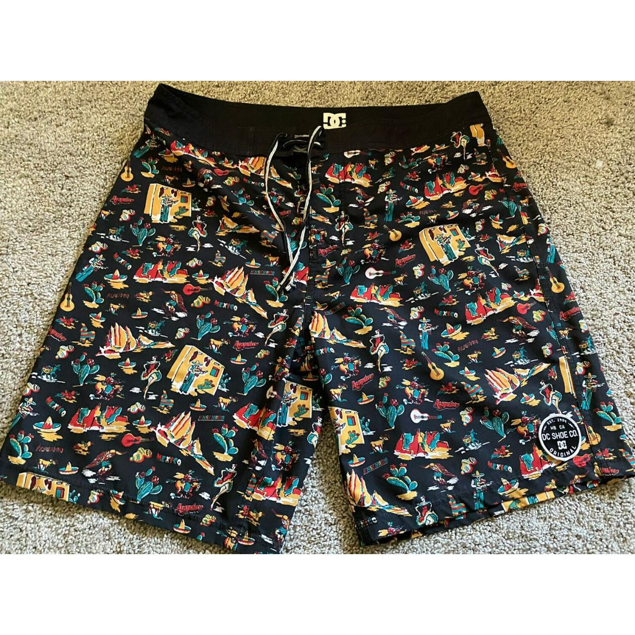 DC Shoes "Mexico" Swim Boardshorts Size 32 Western... Depop
