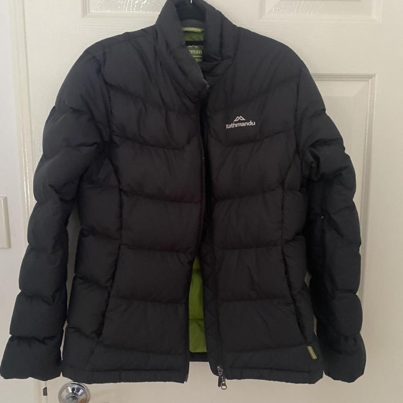 Kathmandu Women's Black and Green Jacket Depop