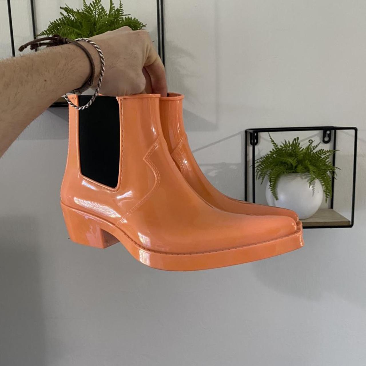 Calvin Klein Men's Orange Boots | Depop